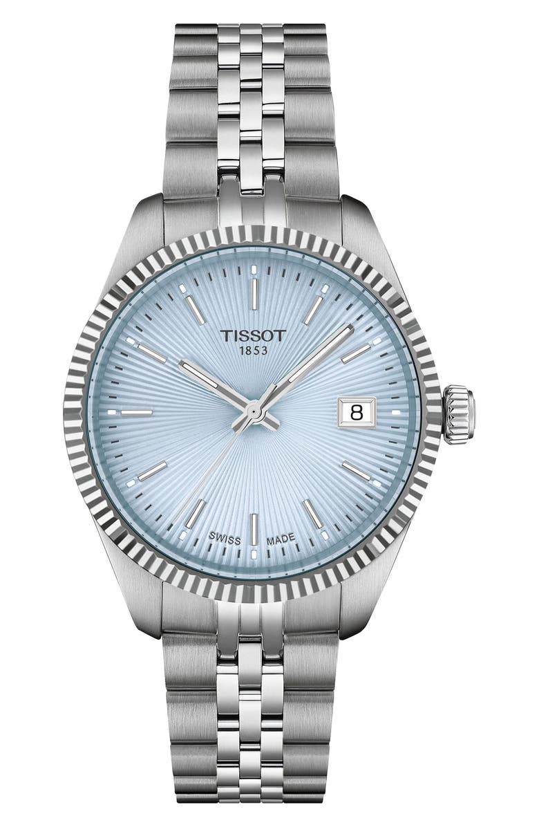 Tissot Ballade Bracelet Watch, 34mm, Main, color, Light Blue