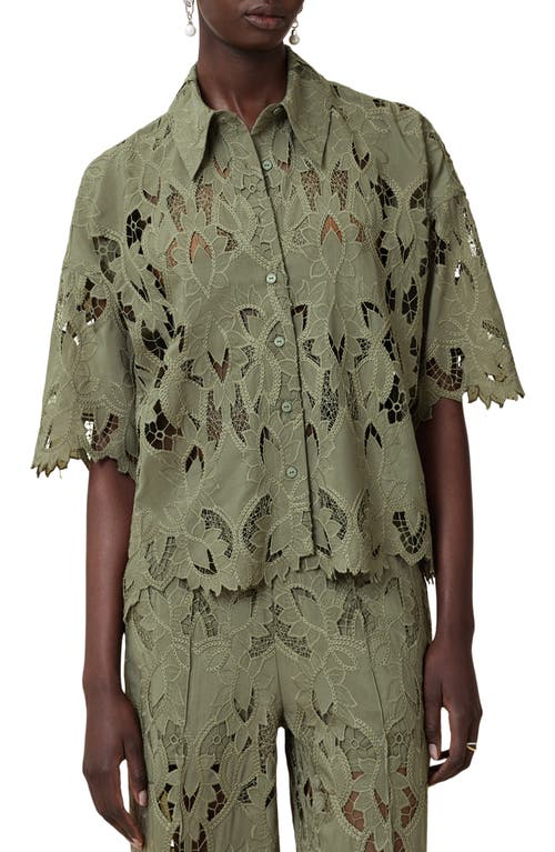 Shop Allsaints Charli Embroidered Button-up Shirt