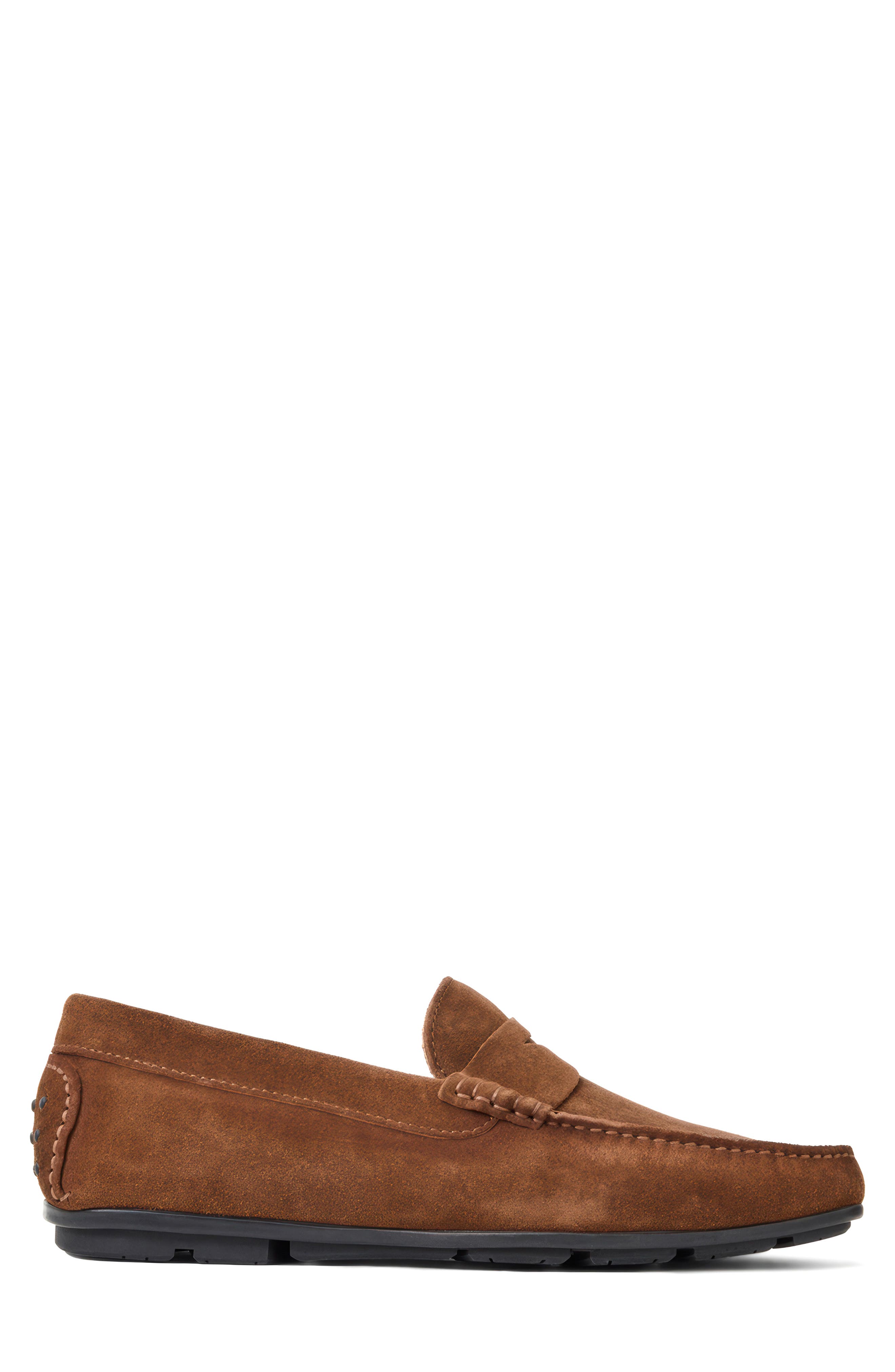 Enzo Water Resistant Driving Loafer, Alternate, color, BROWN SUEDE