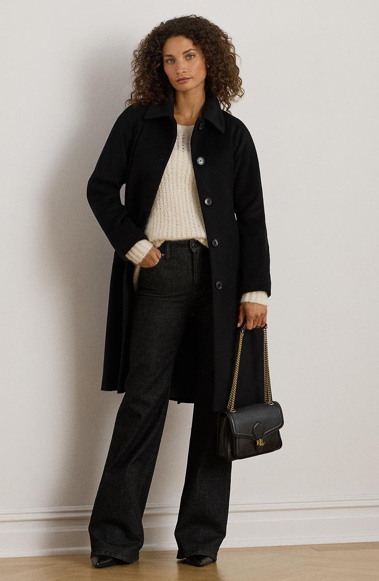 Lauren Ralph Lauren Wool Blend Jacket, Alternate, color, Black