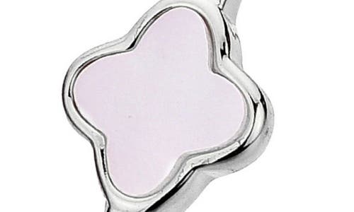 Adornia Clover Station Bangle Bracelet In White