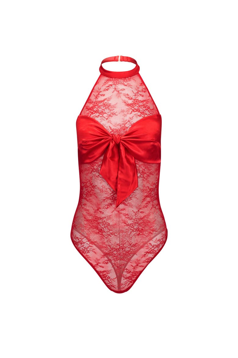 Kamilia Bodysuit, Alternate, color, Dark red