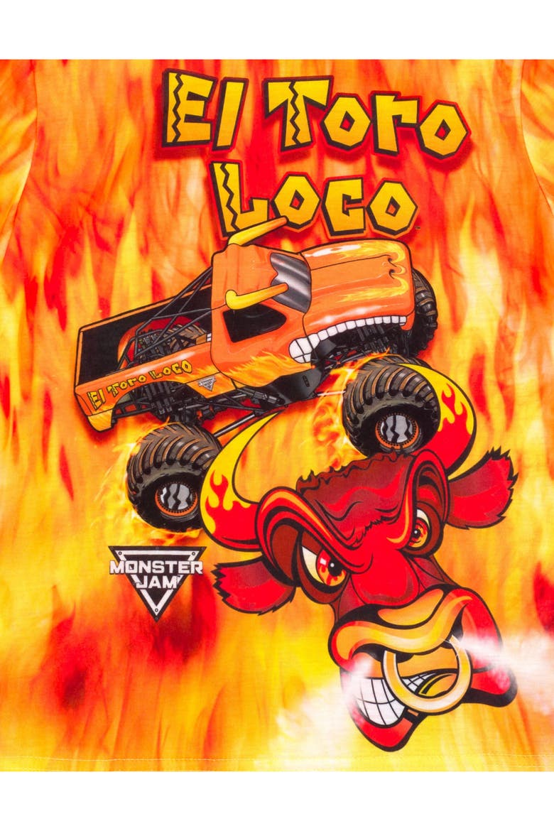 2-Piece Pajama Tee and Shorts Set, Alternate, color, El Toro Loco Orange