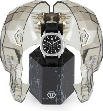 Spectre Chronograph Silicone Strap Watch, 44mm