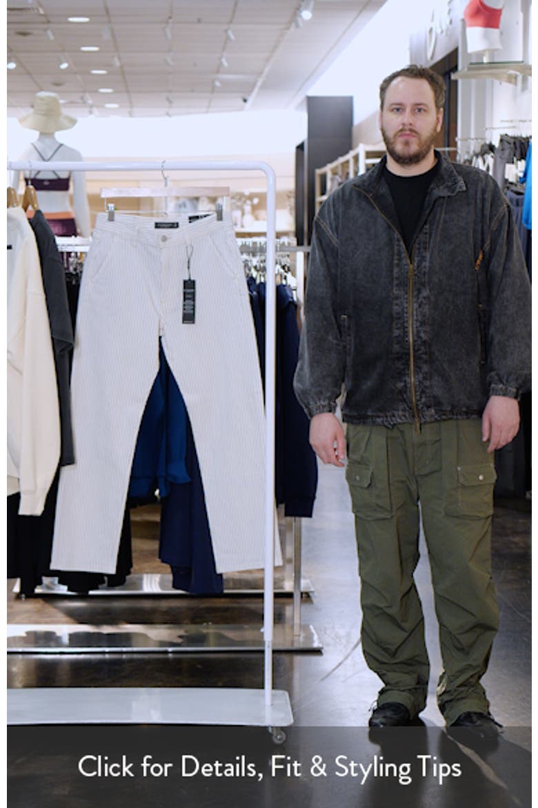Sutton Stripe Loose Straight Cotton Denim Pants video
