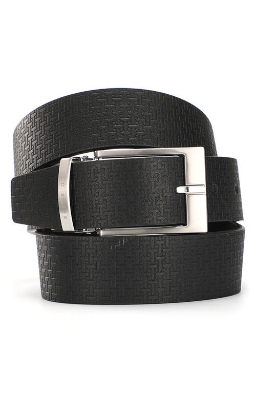 Ted Baker London Reversible Leather Belt In Black