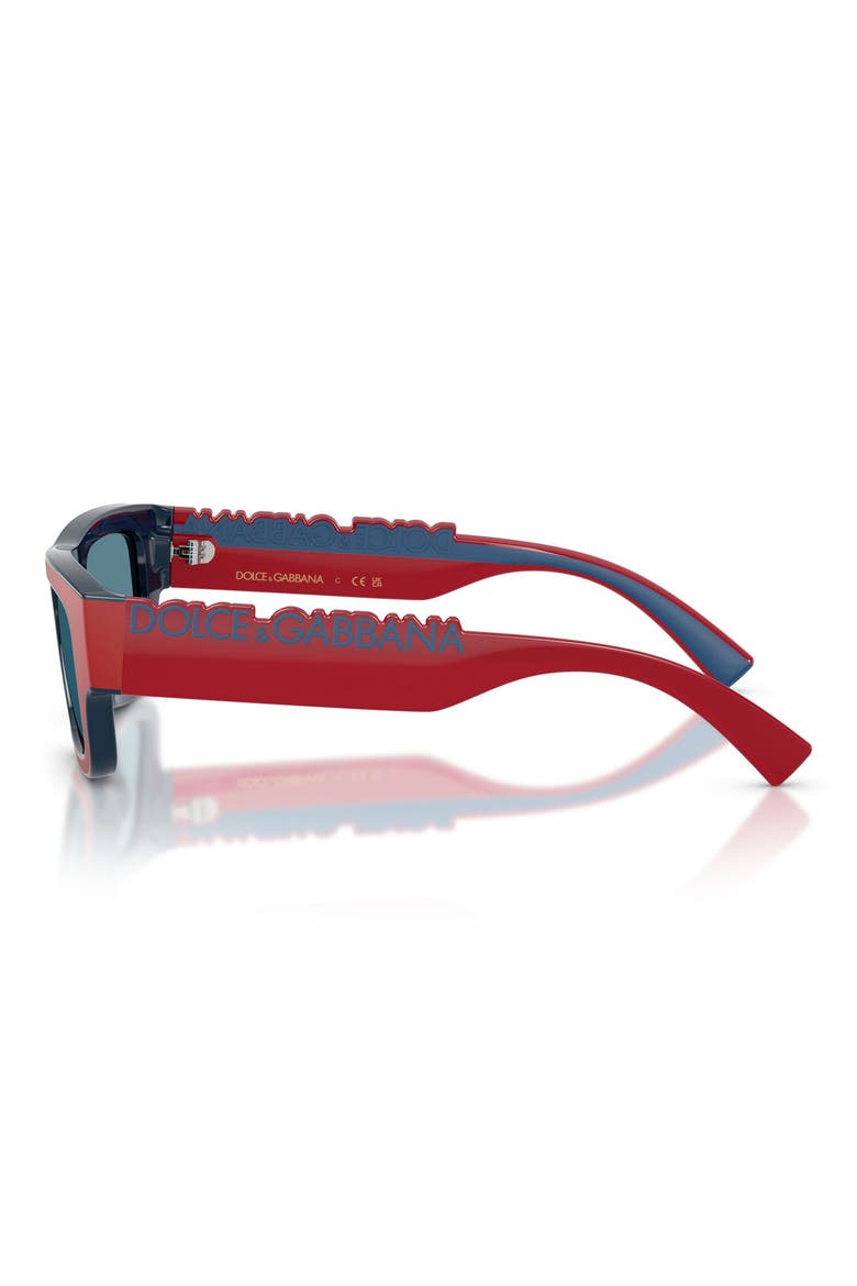 Kids' 47mm Small Rectangular Sunglasses, Alternate, color, RED/ BLUE / GREY