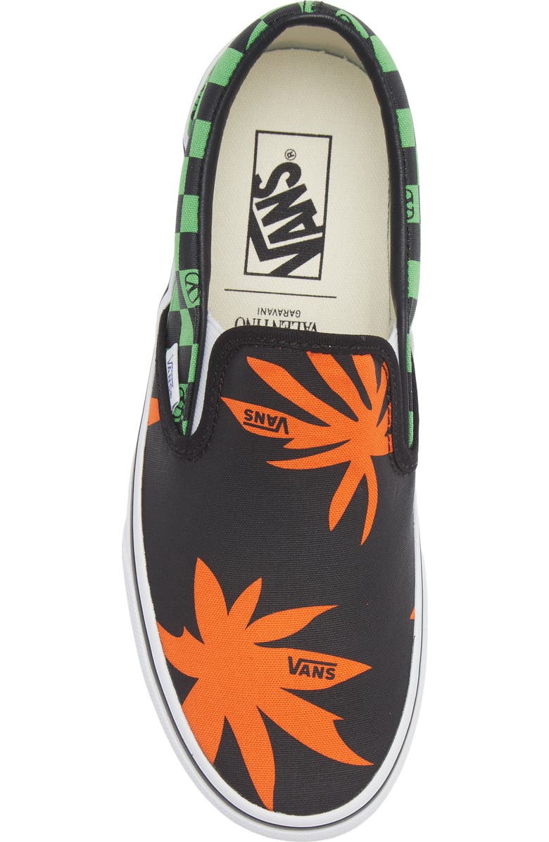 Valentino Garavani x Vans Tropical Palms Slip-On Sneaker, Alternate, color, Black Multi