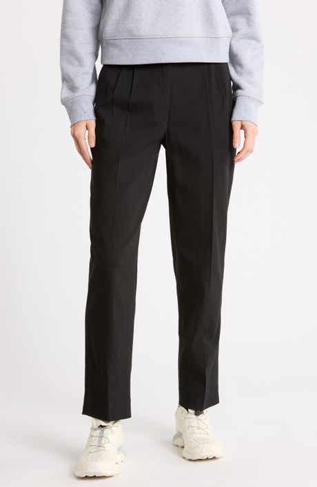 Linen Cropped Pleated Trousers