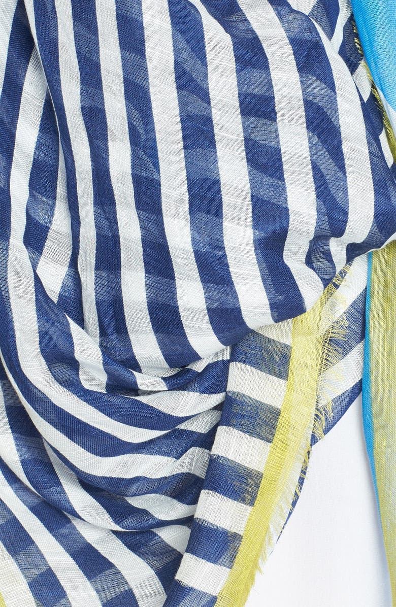 Burberry 'Brit Square' Stripe Square Scarf, Alternate, color, 