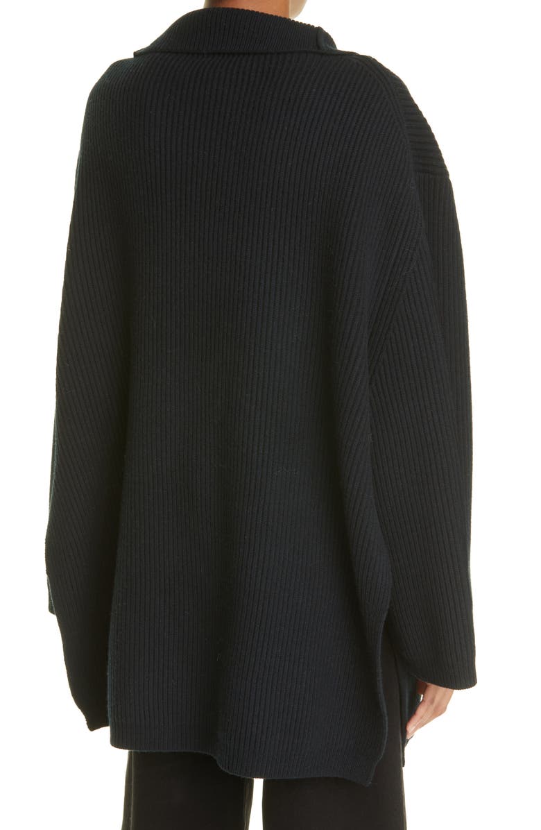TOTEME Tomar Oversized Quarter Zip Wool Blend Sweater, Alternate, color, 