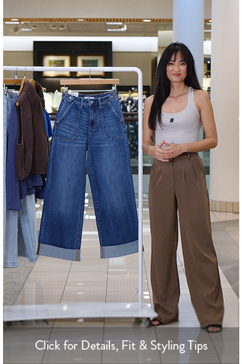 Super High Waist Wide Leg Utility Jeans video