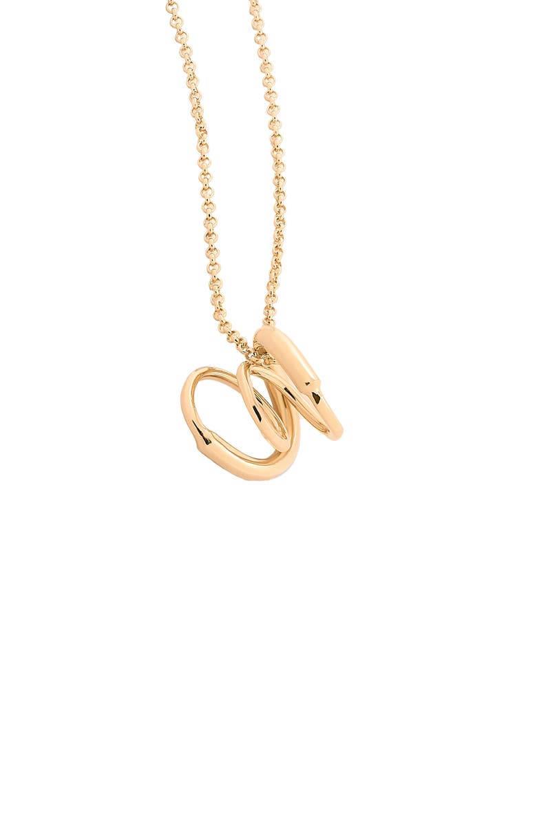 PIERETTI Celine pendant chain necklace, Main, color, Gold Plate