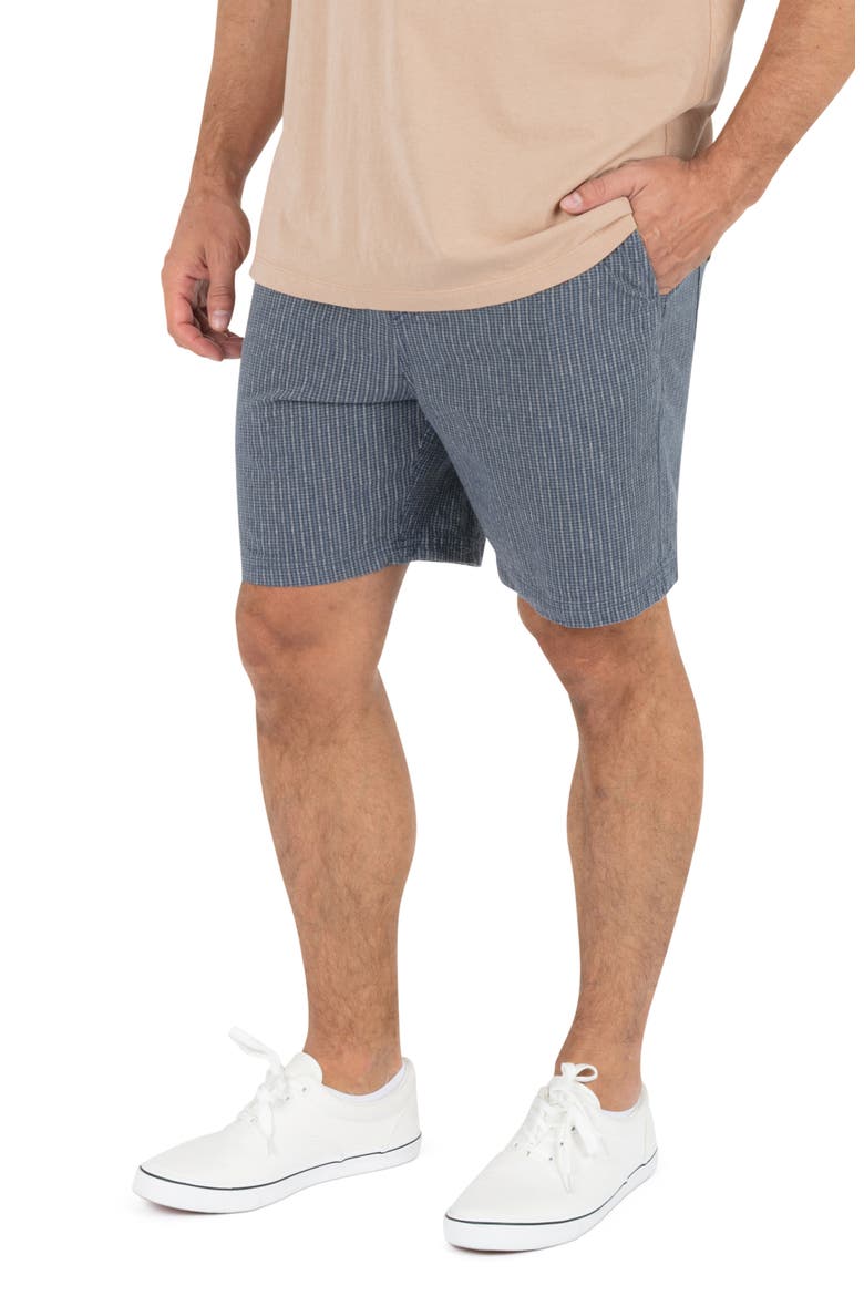 Raleigh Volley Stripe Cotton & Linen Drawstring Shorts, Alternate, color, MONSOON