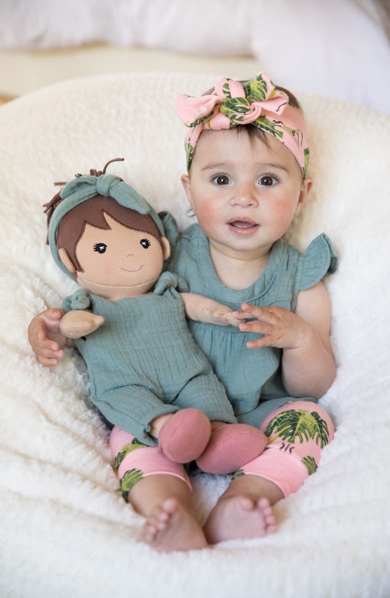 APPLE PARK Soft Organic Cotton Baby Doll, Alternate, color, Teal