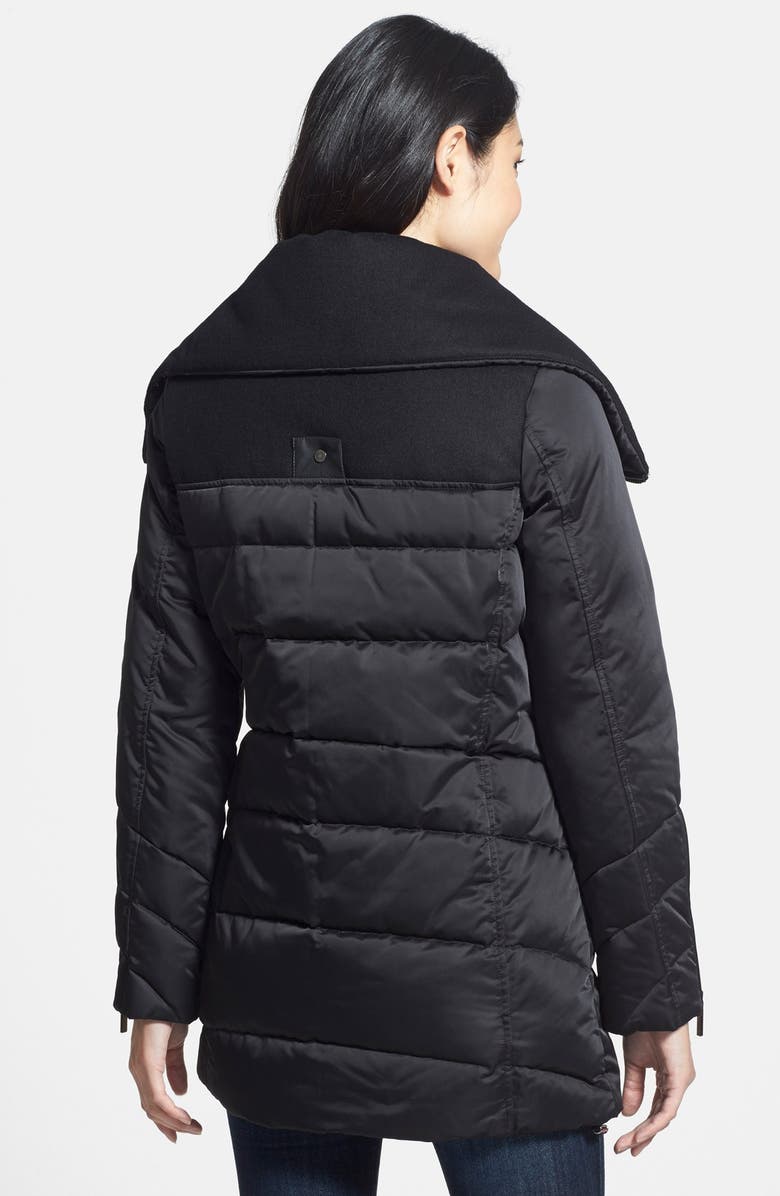 aB Oversize Collar Asymmetrical Down Coat, Alternate, color,