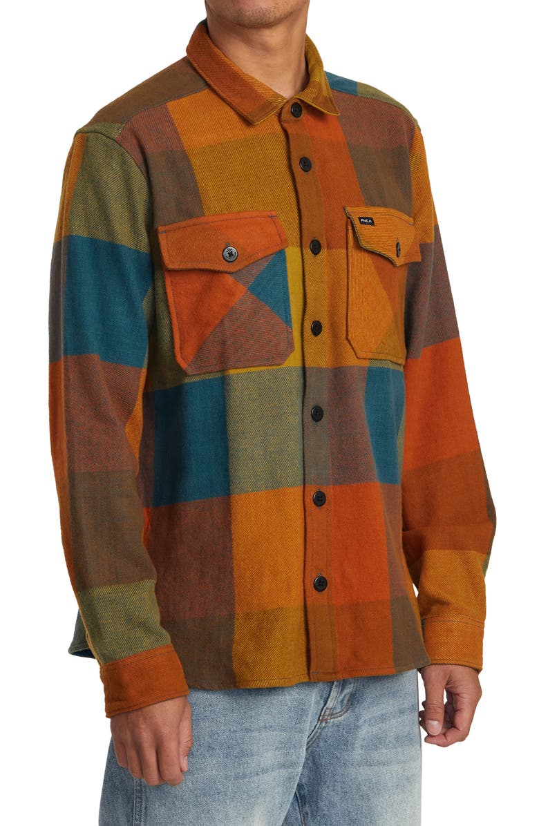RVCA Flannel Button-Up Shirt, Alternate, color, 