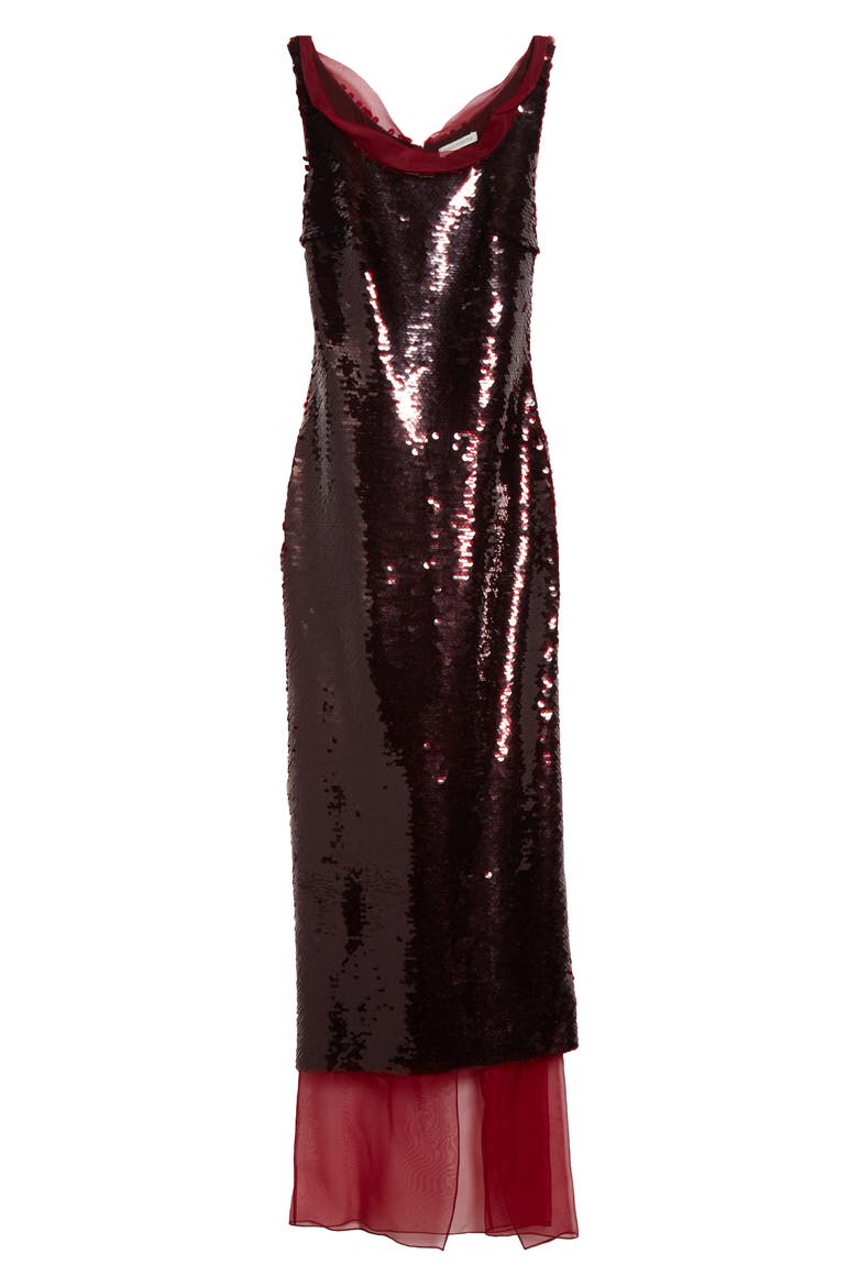 Nehemia Sequin Column Dress, Alternate, color, BURGUNDY