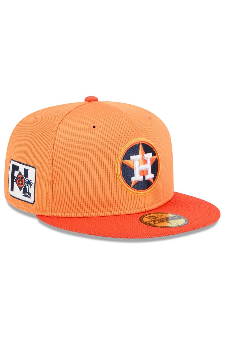 Men's New Era  Orange Houston Astros 2025 Spring Training 59FIFTY Fitted Hat, Alternate, color, Orange