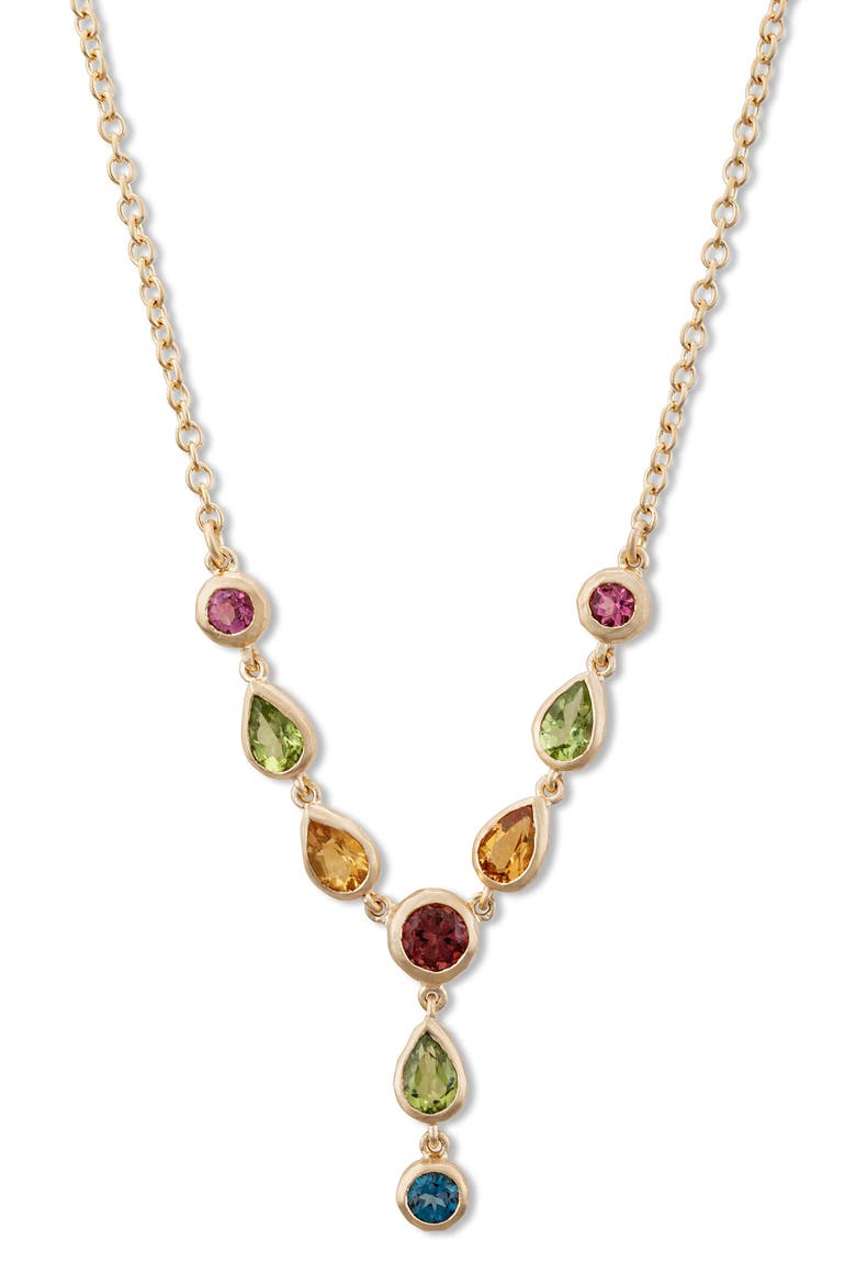 Drop Necklace Multicolor Natural, Alternate, color, Multicolor