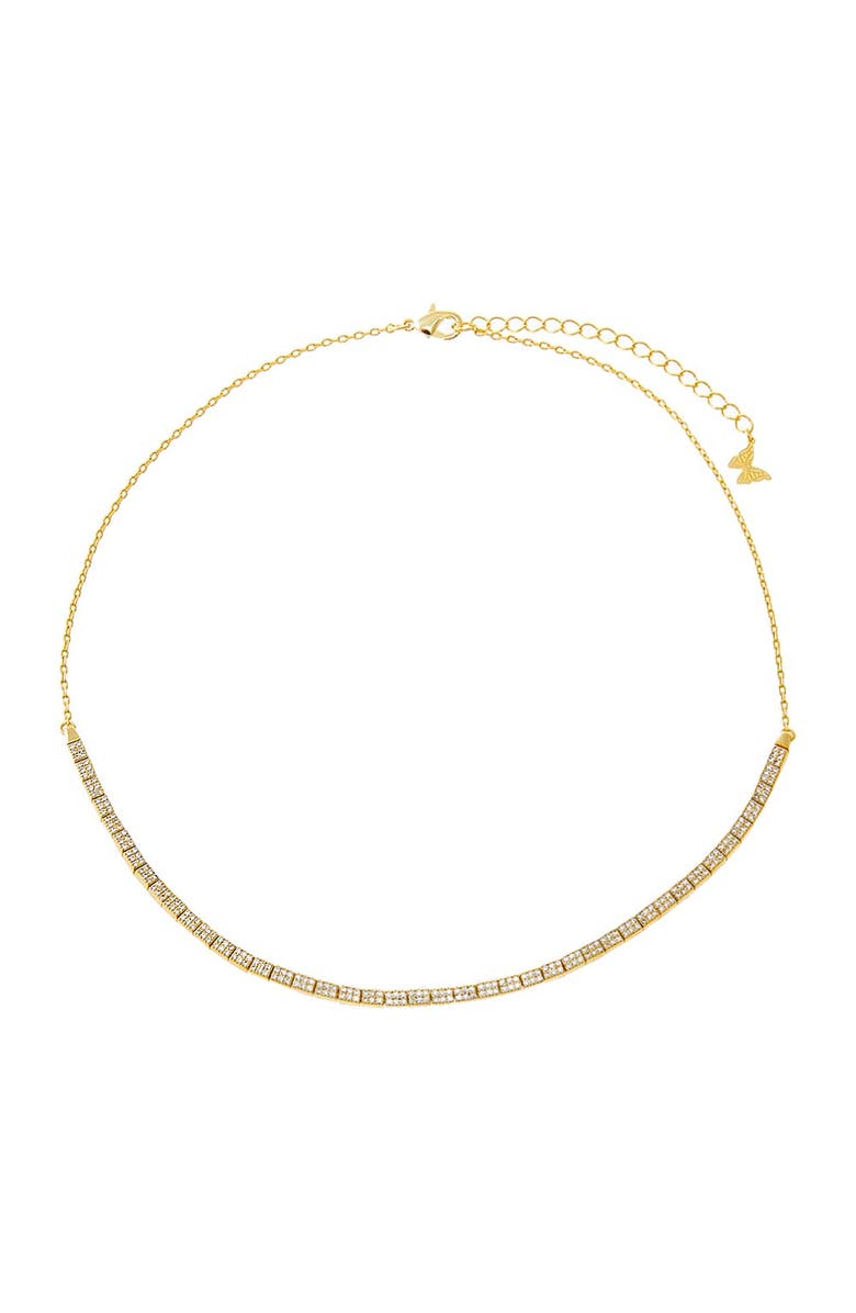 BY ADINA EDEN Pave Square Half Tennis Choker, Main, color, 