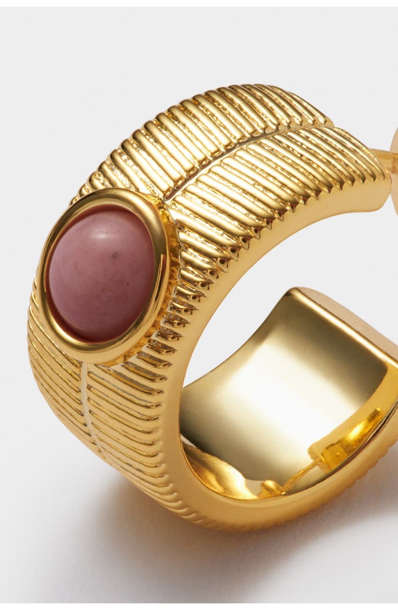 Katie Loxton 'October' Waterproof Gold Birthstone Hoop Earrings, Alternate, color, October