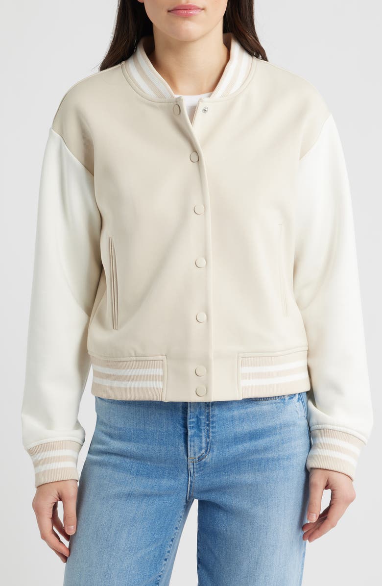 Bernardo Varsity Jacket, Alternate, color, Peytone