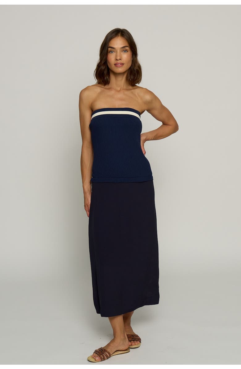 Central Park West Strapless Bodycon Dress, Main, color, Navy