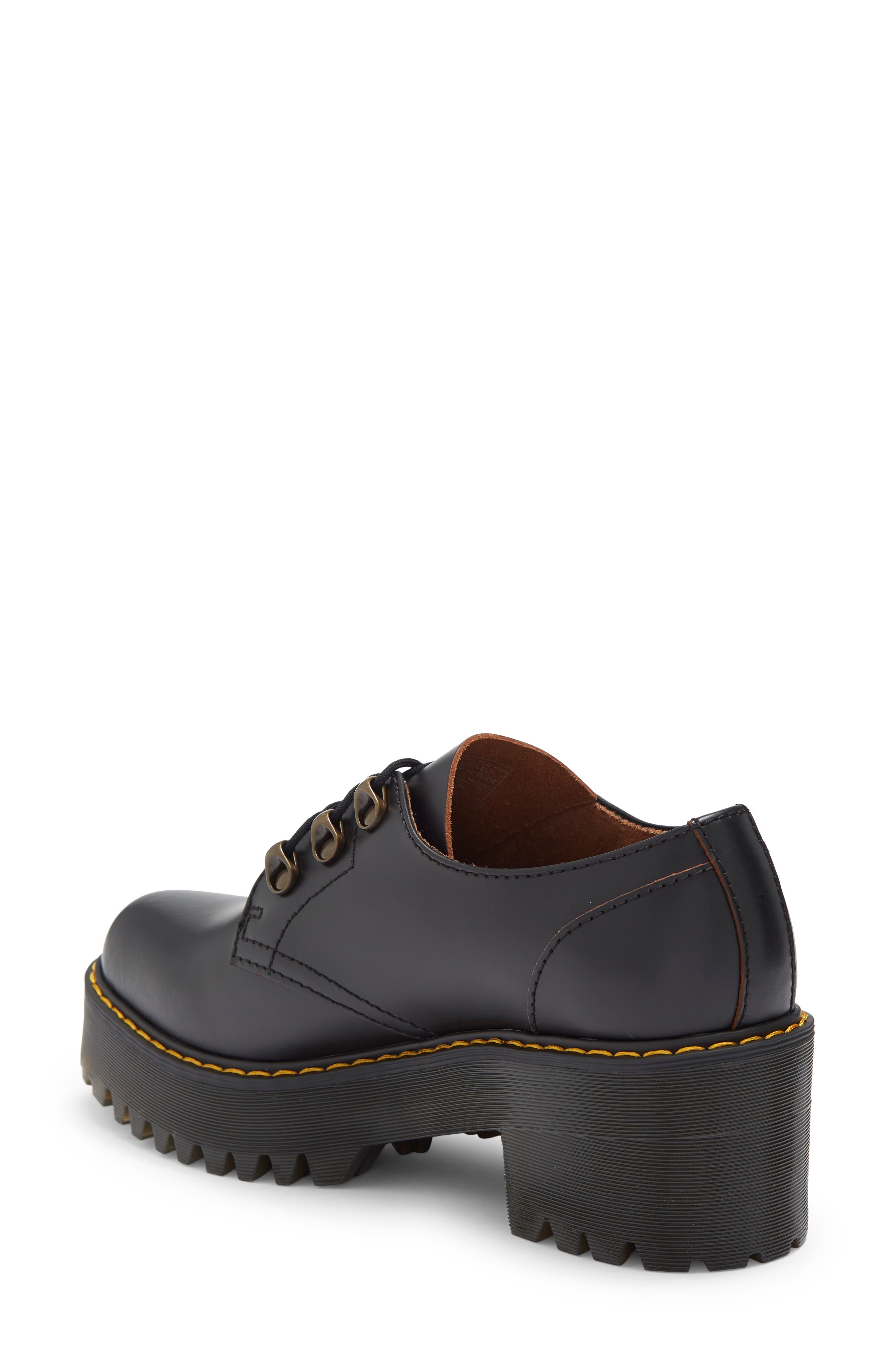 Dr. Martens Leona Lug Sole Platform Derby, Alternate, color, Black