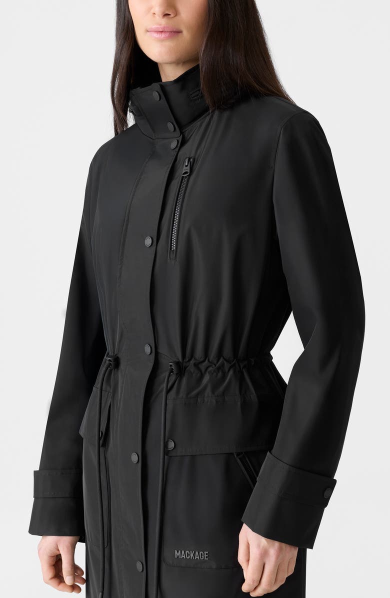 Mackage Magdalena Water Repellent Raincoat with Stowaway Hood, Alternate, color, 