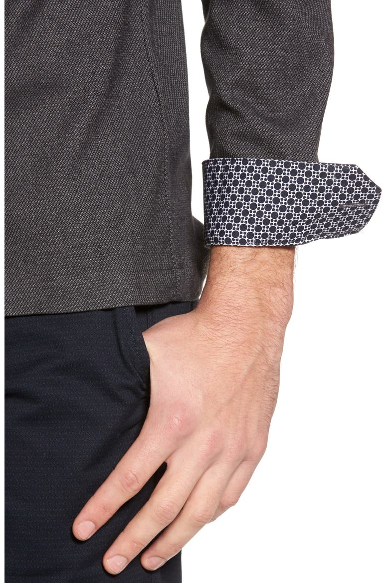 Digon Dobby Shirt, Alternate, color, GREY