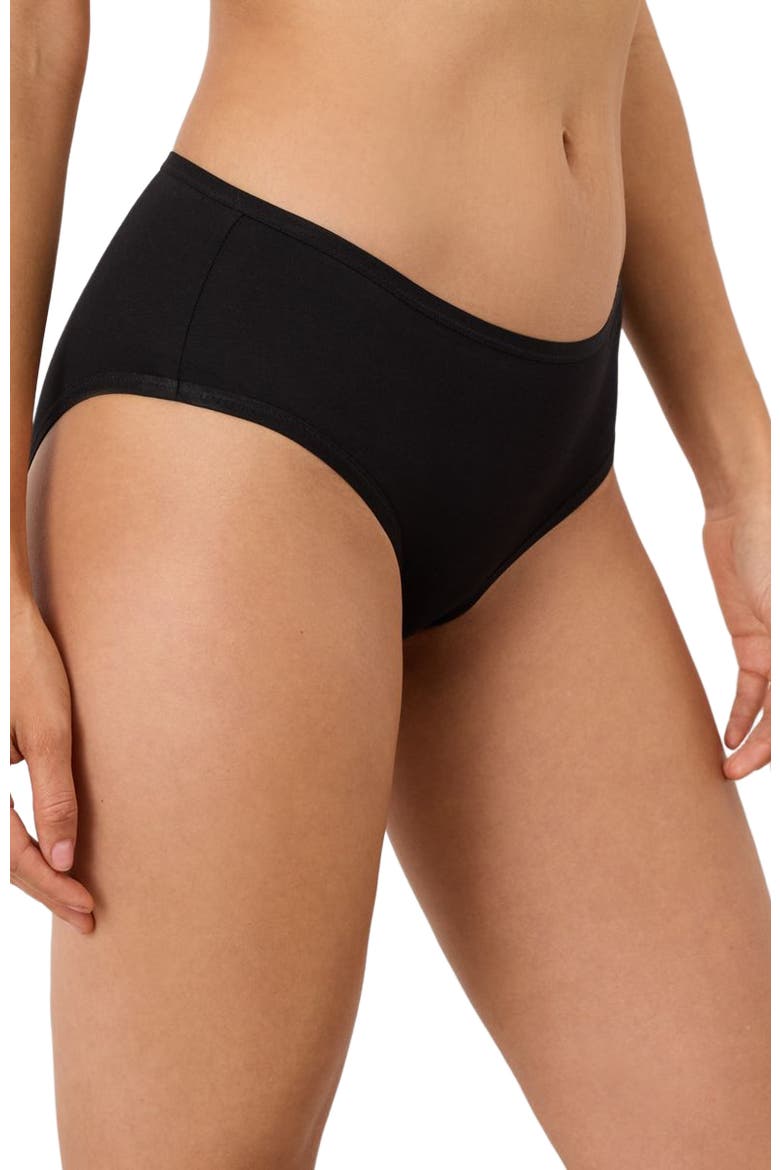 Everyday Mid Rise Hipster 5-Pack Made With Organic Cotton, Alternate, color, Black