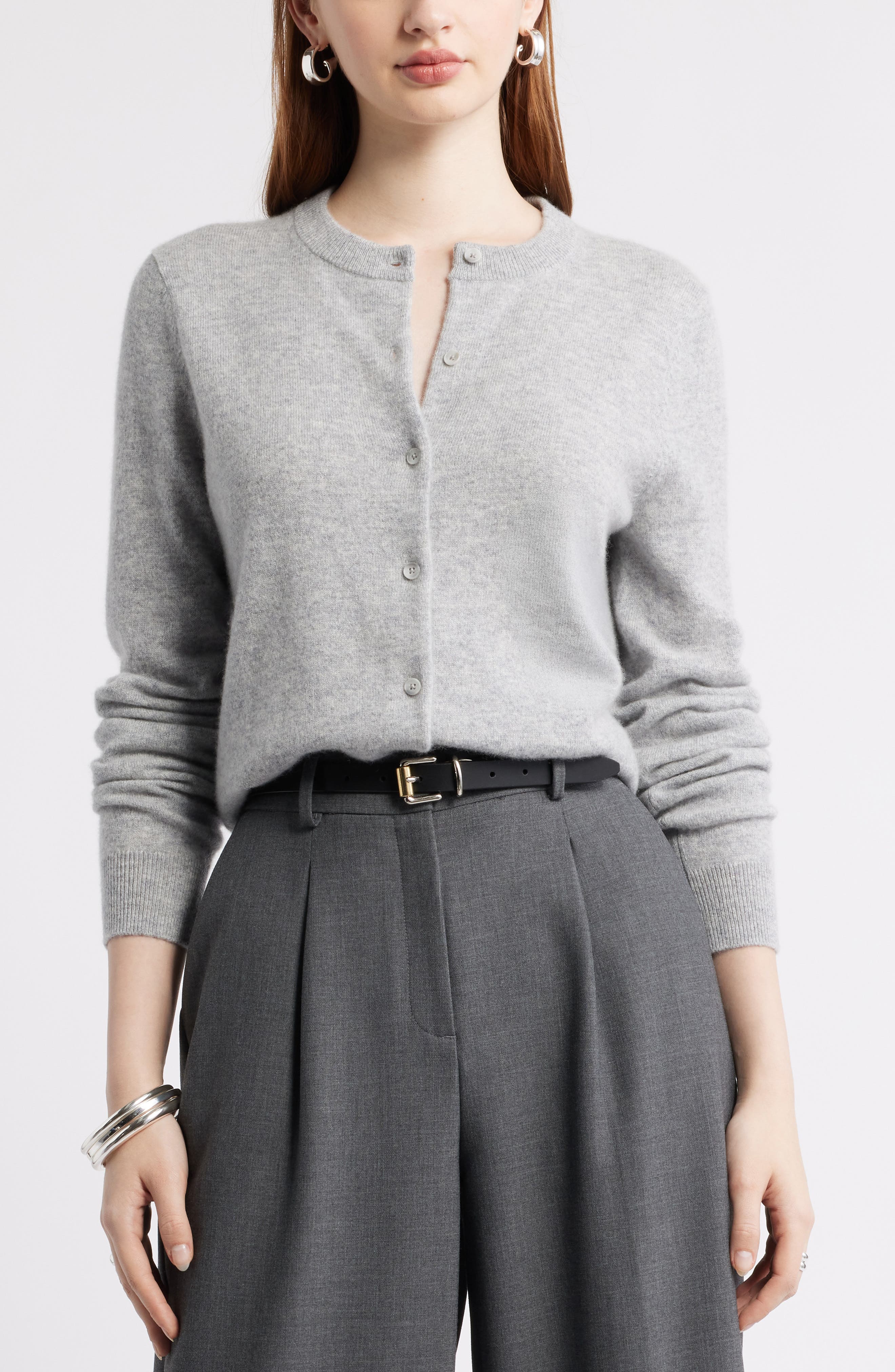 Cashmere Button-up Cardigan