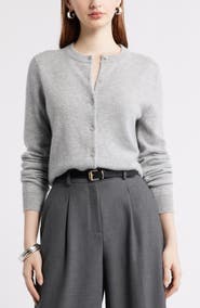 Nordstrom Cashmere Button-up Cardigan