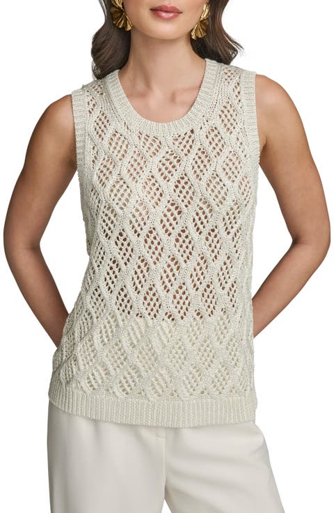 Diamond Pattern Sleeveless Sweater