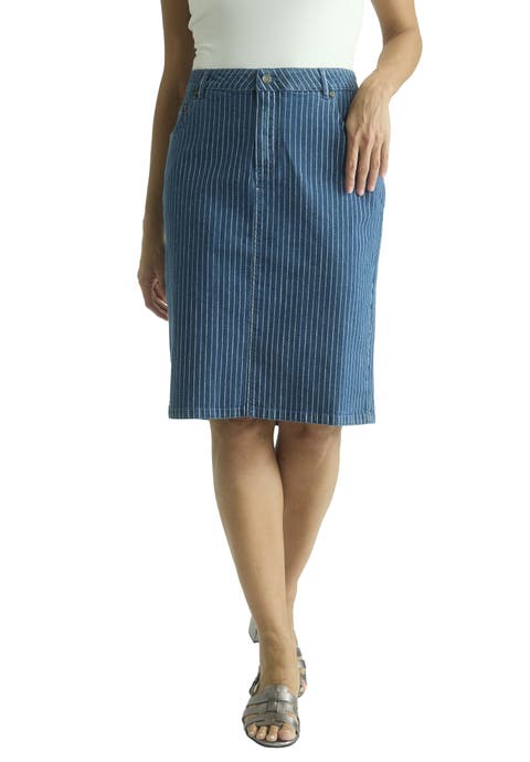 True Fit Stretch Denim Short Skirt (Plus)