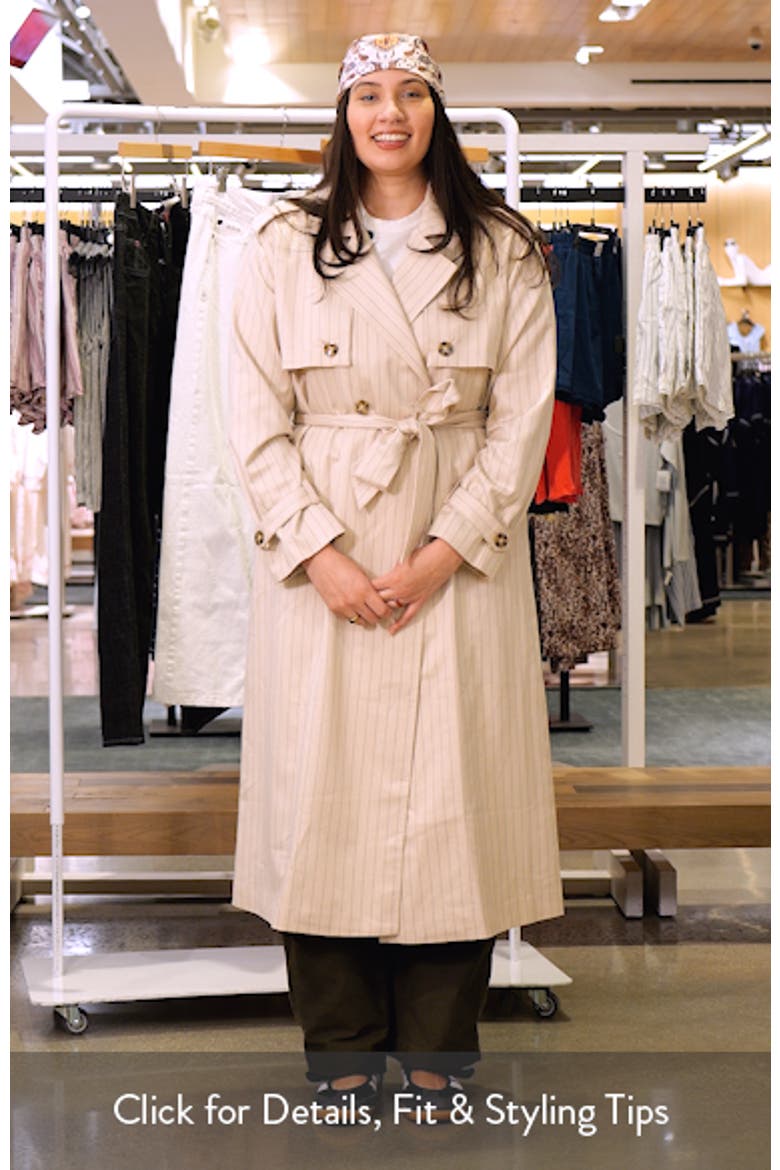 The Charles Pinstripe Trench Coat video