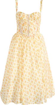 HOUSE OF CB Kelly Floral Print Corset Dress