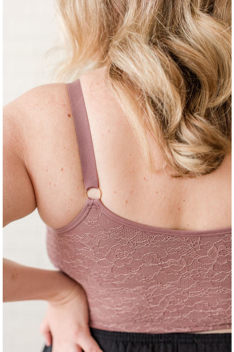 Busty Size Amelia Pumping and Nursing Crop Cami, Alternate, color, Mauve