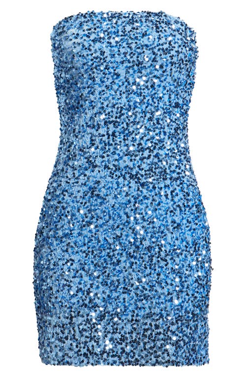 Bp. Strapless Sequin Minidress In Blue