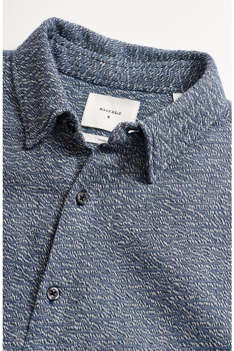 Wilson Zigzag Jacquard Button-Up Shirt, Alternate, color, CHAMBRAY BLUE