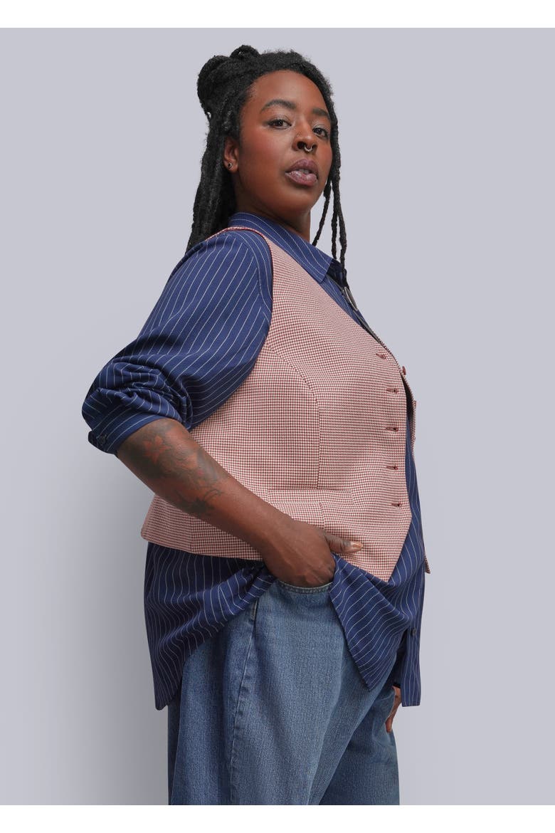 The Empower Houndstooth Vest, Alternate, color, CINNAMON/OAT
