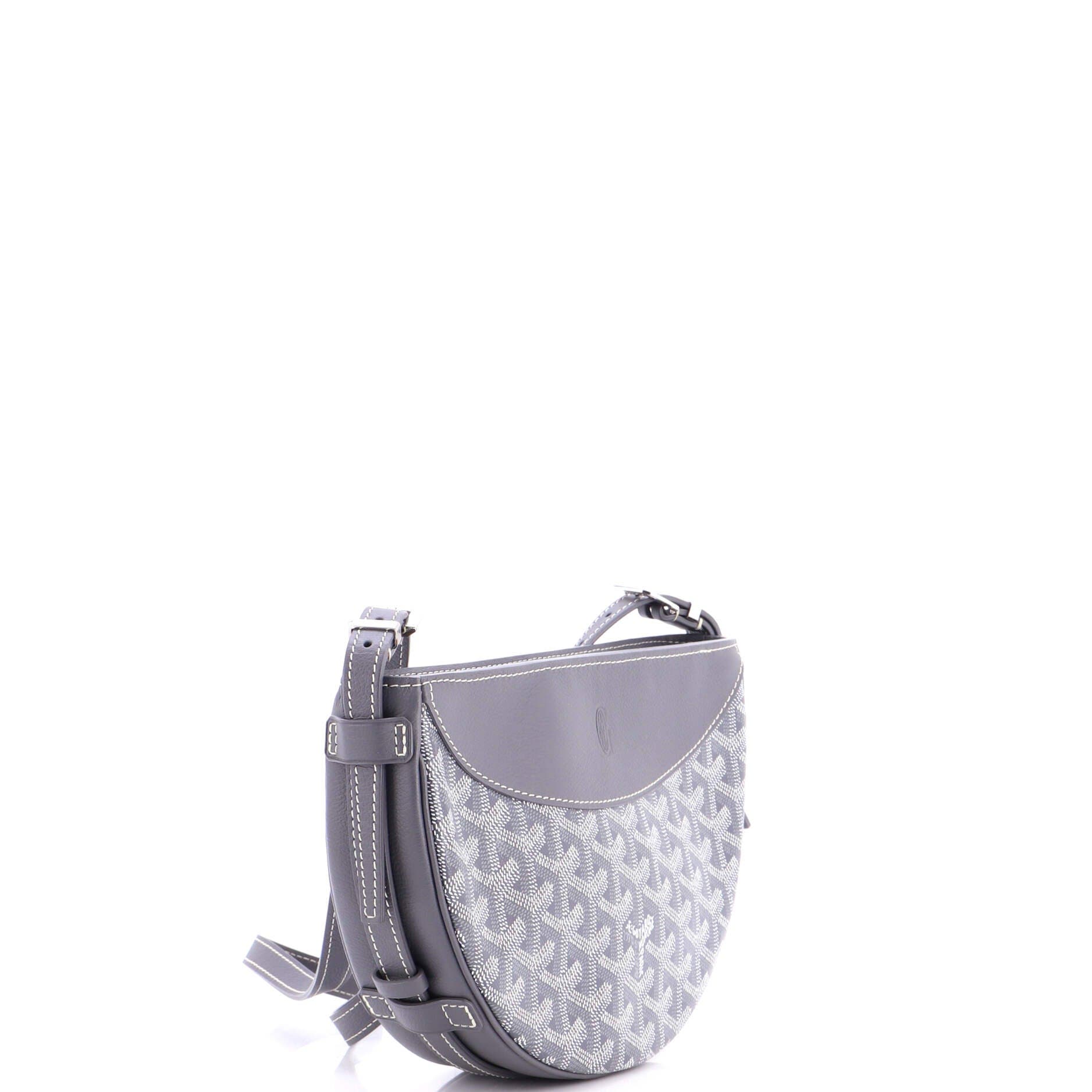 Pre-Owned Goyard Hirondelle Shoulder Bag Coated Canvas and Leather, Alternate, color, Gray