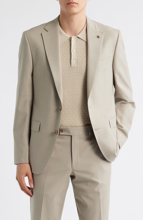 Jack Victor Esprit Solid Stretch Suit In Neutral