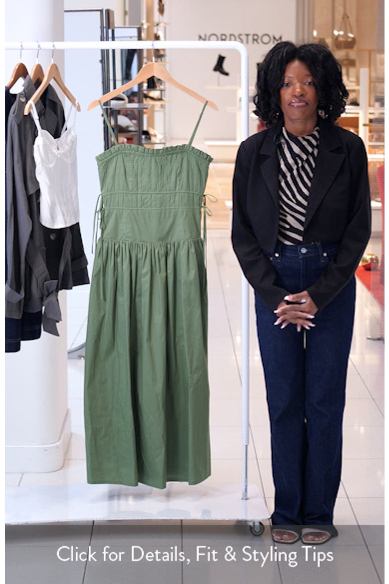 Pleated A-Line Midi Dress video