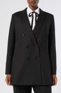Marina Rinaldi Barbra Pinstripe Stretch Jersey Jacket
