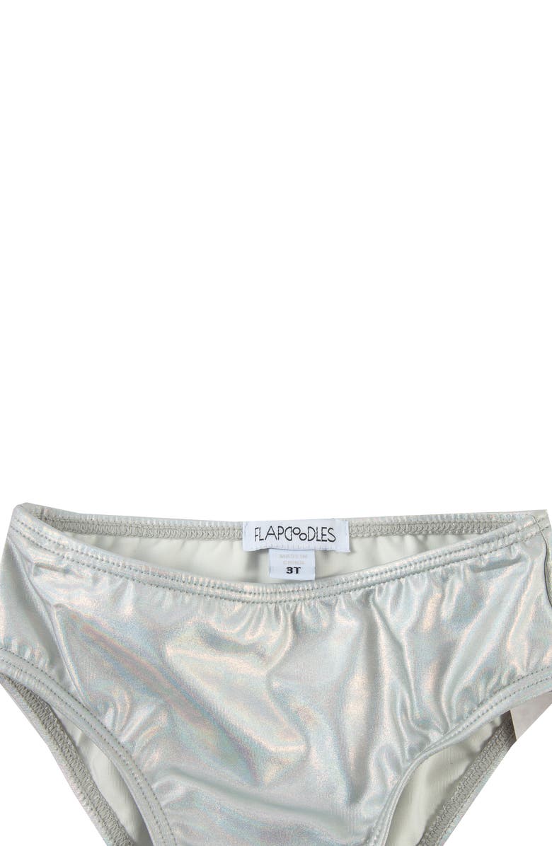 Flapdoodles Zebra Appliqué Two-Piece Swimsuit, Alternate, color, 