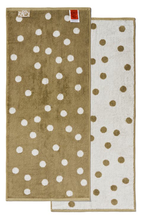 Scattered Polka Dot Set of 2 Hand Towels