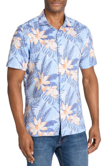 Construct Floral Print Short Sleeve Shirt