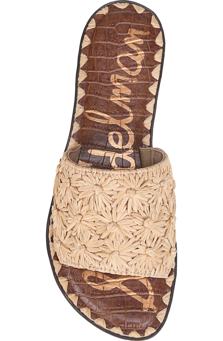 Sam Edelman Giovanna Raffia Slide Sandal, Alternate, color, Beechwood